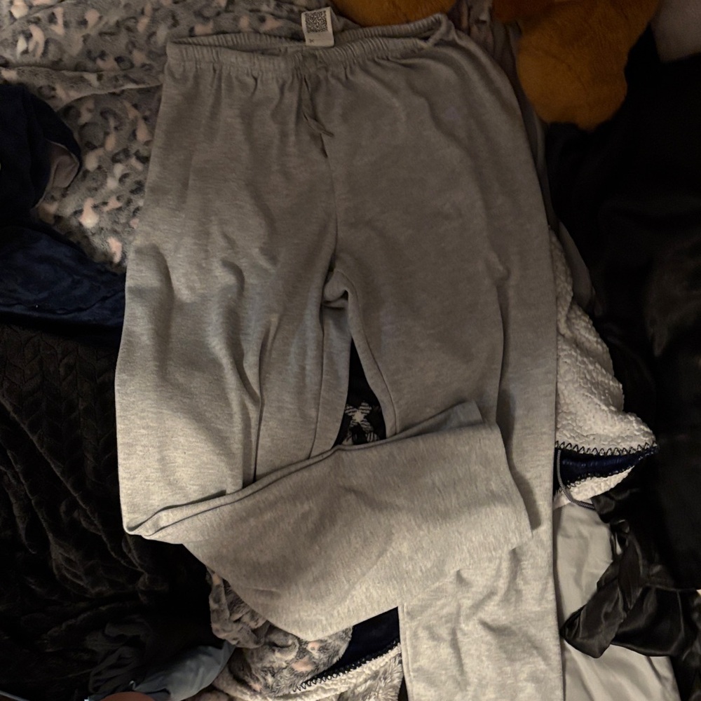 SHEIN Light Gray Wide Leg Pants